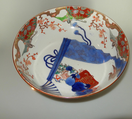古玩陶瓷晚清青花五彩碗真品鑒賞圖