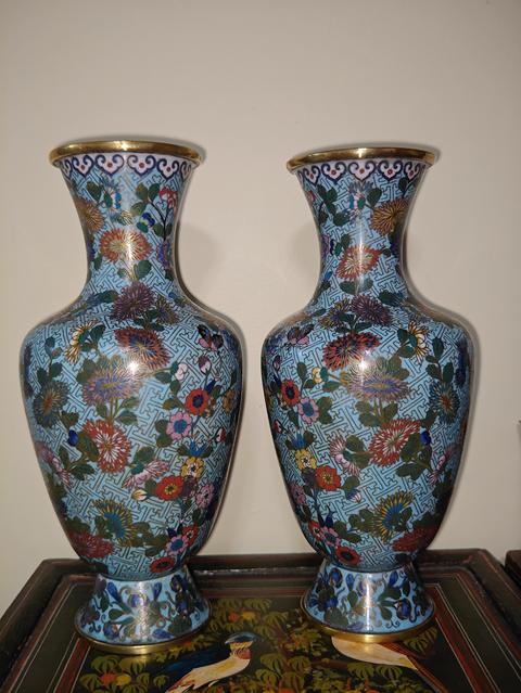 古玩雜項景泰藍花瓶真品鑒賞圖