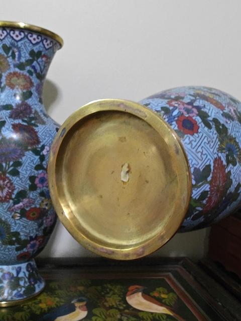 古玩雜項景泰藍花瓶真品鑒賞圖