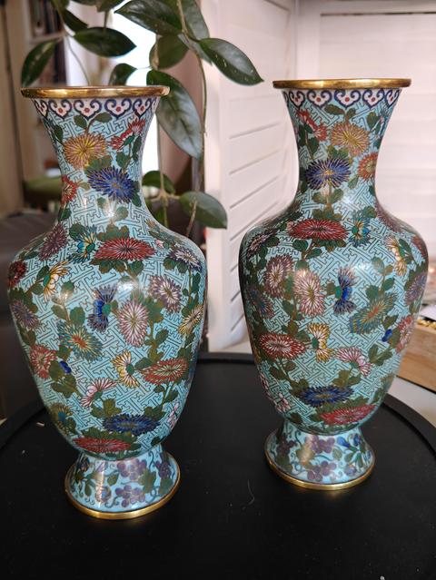 古玩雜項景泰藍花瓶真品鑒賞圖