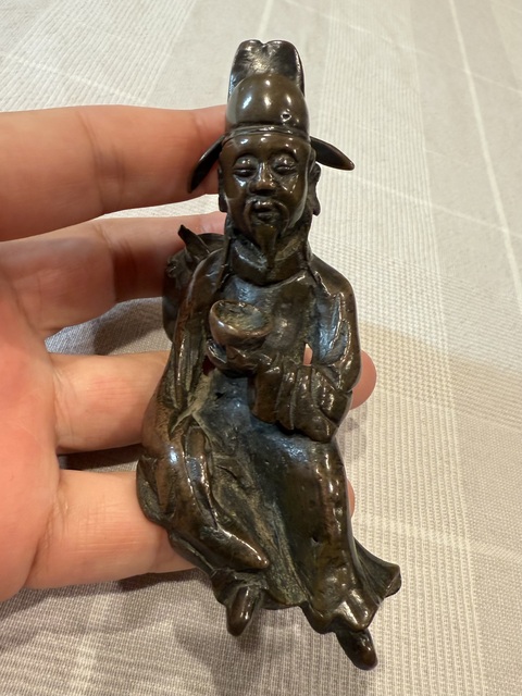 古玩雜項李白醉酒擺件真品鑒賞圖