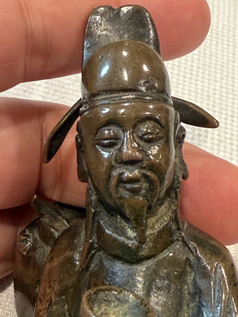古玩雜項李白醉酒擺件真品鑒賞圖