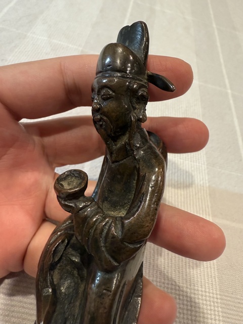 古玩雜項李白醉酒擺件真品鑒賞圖