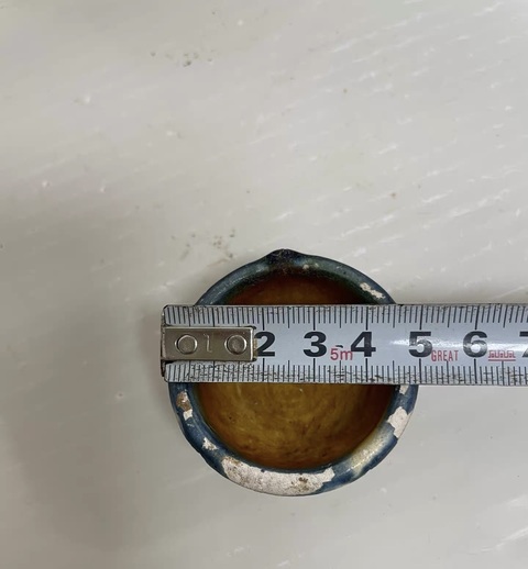 古玩陶瓷唐·三彩藍釉黃口杯拍賣，當前價格0元