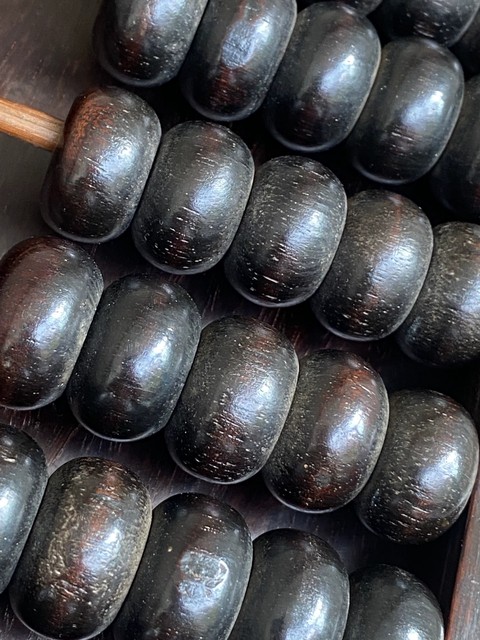 古玩雜項酸枝木算盤真品鑒賞圖