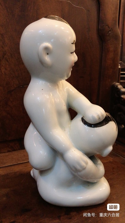 古玩陶瓷童子塑像真品鑒賞圖