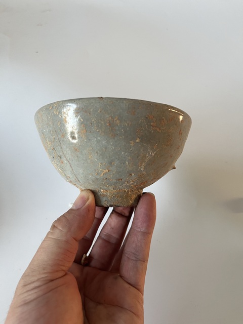 古玩陶瓷明代青瓷碗拍賣,當前價格10元