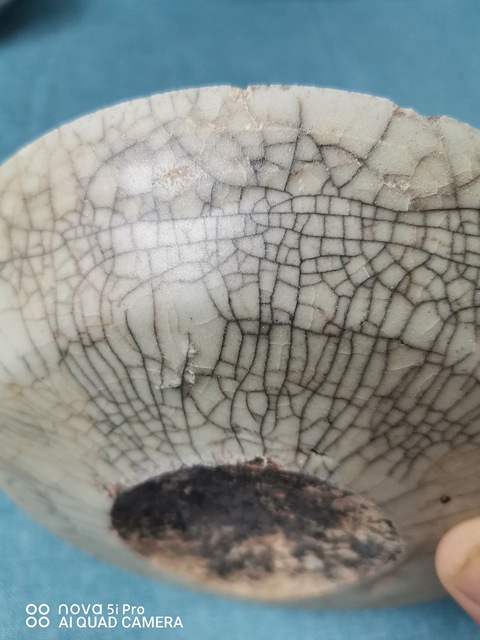 古玩陶瓷哥釉水洗真品鑒賞圖