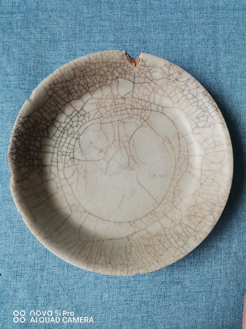 古玩陶瓷哥釉水洗真品鑒賞圖