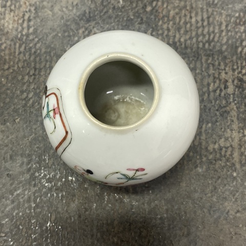 古玩陶瓷清同治·三娘教子·粉彩水盂拍賣,當前價格7600元