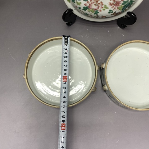 古玩陶瓷晚清富貴萬代粉彩四系疊盒真品鑒賞圖