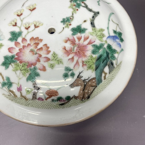 古玩陶瓷晚清富貴萬代粉彩四系疊盒真品鑒賞圖