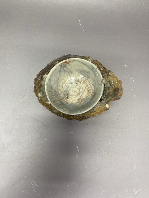 古玩陶瓷金元磁州窯址白釉杯真品鑒賞圖