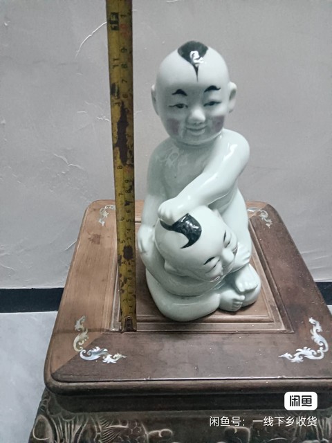 古玩陶瓷瓷塑童子真品鑒賞圖