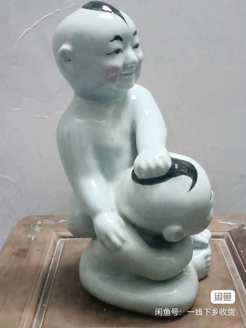 古玩陶瓷瓷塑童子真品鑒賞圖