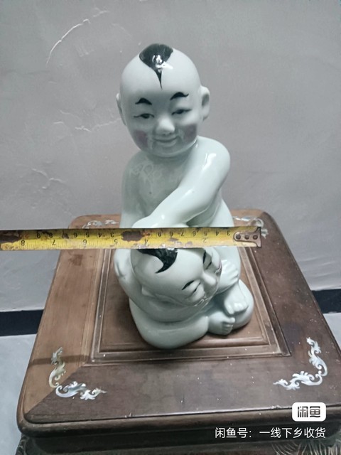 古玩陶瓷瓷塑童子真品鑒賞圖