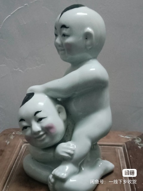 古玩陶瓷瓷塑童子真品鑒賞圖