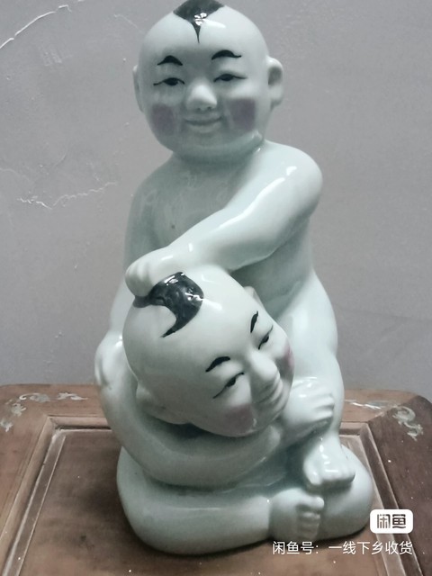 古玩陶瓷瓷塑童子真品鑒賞圖