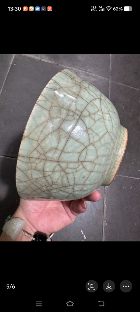 古玩陶瓷龍泉青瓷茶碗真品鑒賞圖