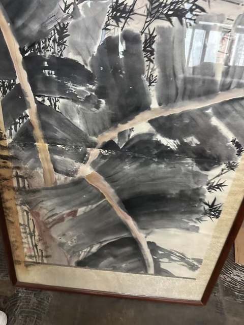 古玩字畫楊善深、寶山、戒聞合作人物真品鑒賞圖