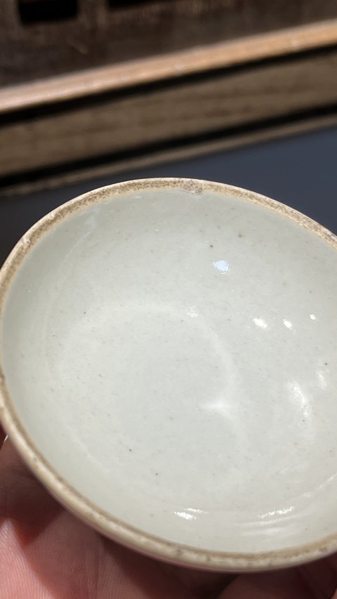 古玩陶瓷青花夔龍紋蓋碗，疑似復窯真品鑒賞圖
