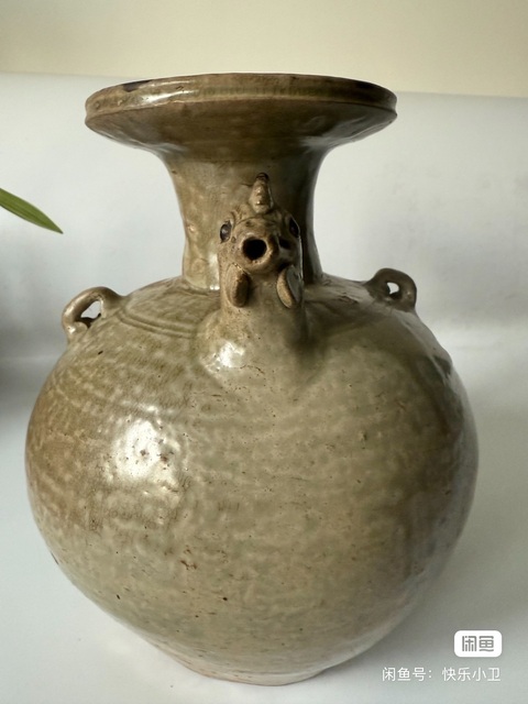 古玩陶瓷越窯系青瓷雞首壺，注意品相拍賣，當前價格12000元
