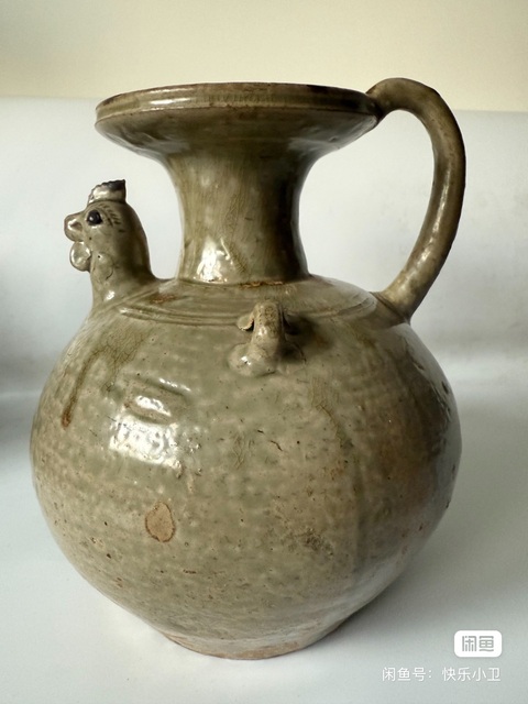 古玩陶瓷越窯系青瓷雞首壺，注意品相拍賣，當前價格12000元