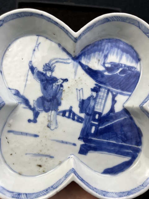 古玩陶瓷康熙青花鳳儀亭人物故事紋洗拍賣，當前價格6588元