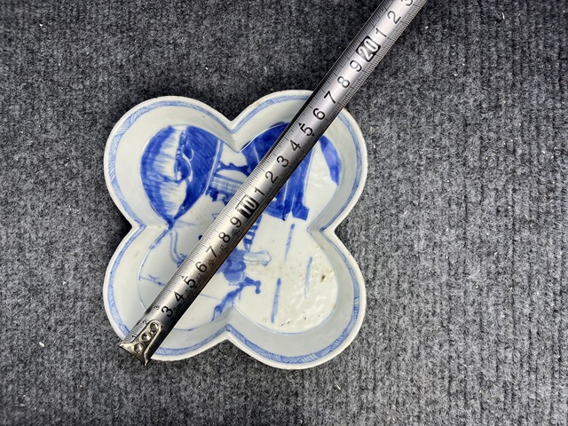 古玩陶瓷康熙青花鳳儀亭人物故事紋洗拍賣，當前價格6588元