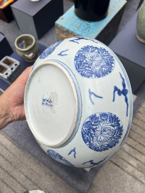 古玩陶瓷嘉靖·青花麒麟送福紋盤 真品鑒賞圖