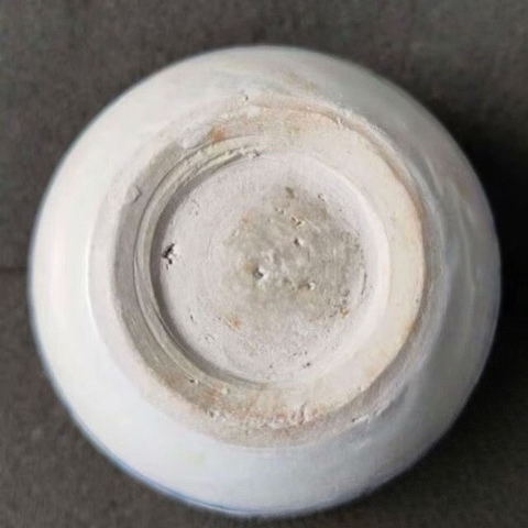 古玩陶瓷青花海水紋粉盒真品鑒賞圖