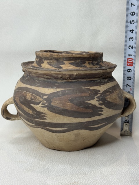 古玩陶瓷馬家窯文化·馬廠類型重口蛙壁紋罐真品鑒賞圖
