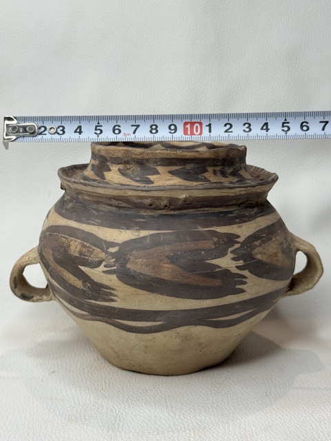 古玩陶瓷馬家窯文化·馬廠類型重口蛙壁紋罐真品鑒賞圖