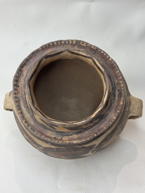 古玩陶瓷馬家窯文化·馬廠類型重口蛙壁紋罐真品鑒賞圖