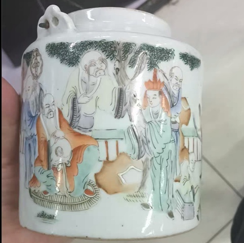 古玩陶瓷提梁壺真品鑒賞圖