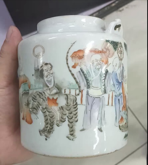 古玩陶瓷提梁壺真品鑒賞圖