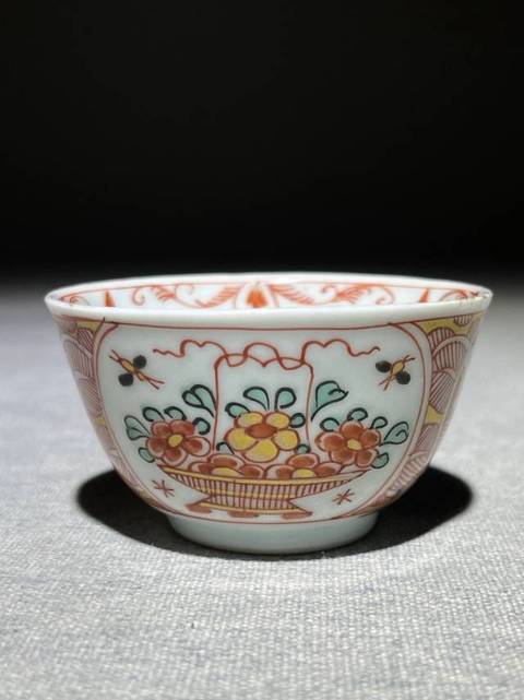 古玩陶瓷青花五彩杯真品鑒賞圖