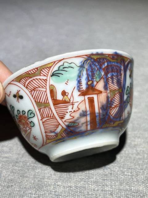 古玩陶瓷青花五彩杯真品鑒賞圖