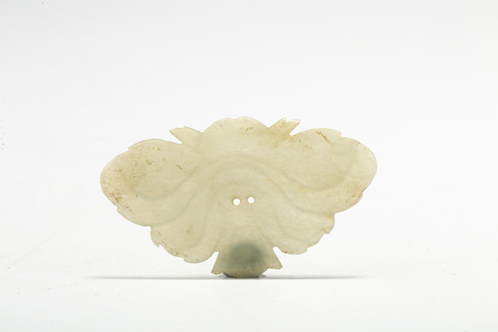 古玩玉器清·玉雕花卉紋花片真品鑒賞圖