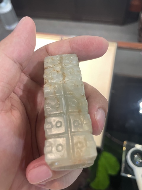 古玩玉器仿古玉琮型件真品鑒賞圖