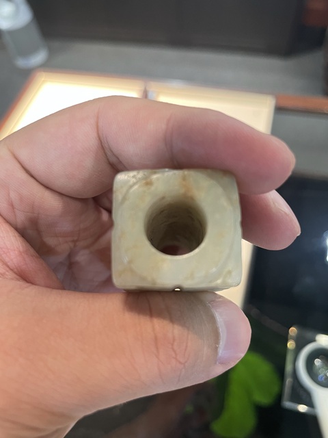 古玩玉器仿古玉琮型件真品鑒賞圖