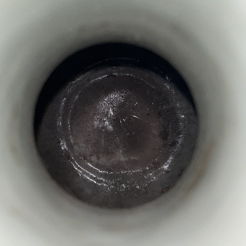 古玩陶瓷紅釉蒜頭瓶真品鑒賞圖