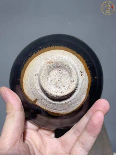 古玩陶瓷吉州窯剪紙貼花盞真品鑒賞圖