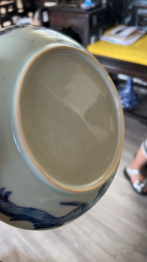 古玩陶瓷青花龍紋盤真品鑒賞圖