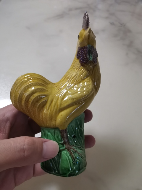 古玩陶瓷素三彩大吉大利造像拍賣，當前價格1200元