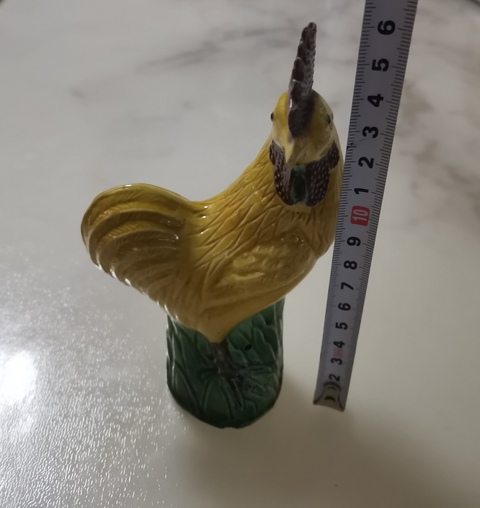 古玩陶瓷素三彩大吉大利造像拍賣，當前價格1200元