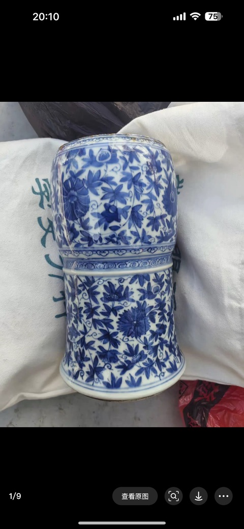 古玩陶瓷青花花觚標本真品鑒賞圖