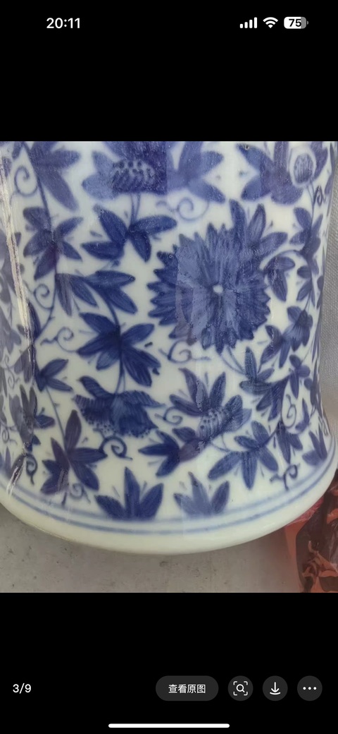 古玩陶瓷青花花觚標本真品鑒賞圖