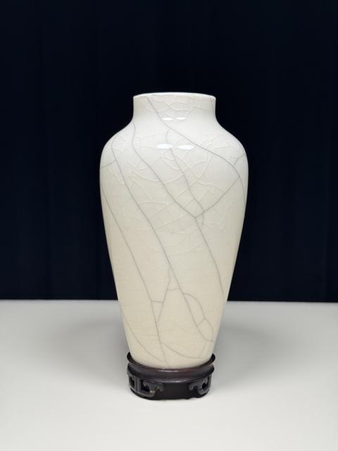古玩陶瓷清中期 仿定窯瓶真品鑒賞圖