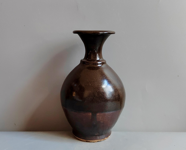 古玩陶瓷明代茶葉末釉玉壺春瓶拍賣,當前價格114元